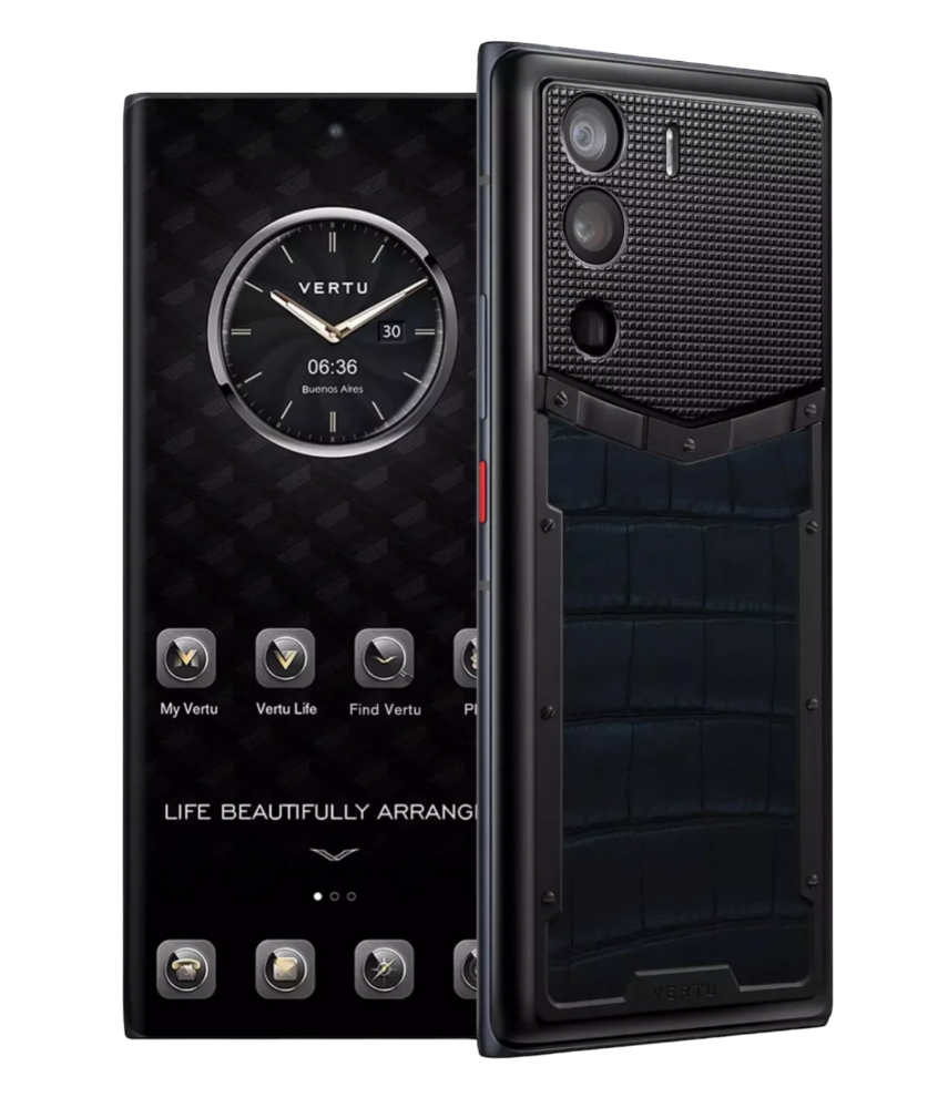 Телефон Vertu META 5G Web3 черный (кожа аллигатора) (7120) купить оригинал  в Москве по выгодной цене - каталог ломбардов